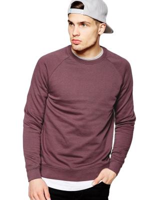 China Men's clothing anti-pilling simple pullover sweatshirt with crew neck and raglan sleeves for sale