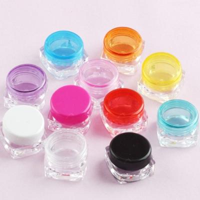 China Personal Skin Care Packaging 3g / 5g Transparent Small Square Bottles Empty Cosmetic Container For Eyeshadow for sale