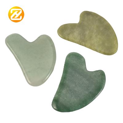 China Comfortable wholesale nephrite green gua sha custom logo rose quartz body gua green sha for sale