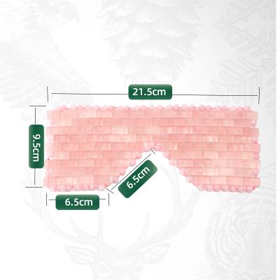 China Natural Comfortable Wholesale Obsidian Rose Quartz Jade Facial Stone Eye Cooling Mask for sale