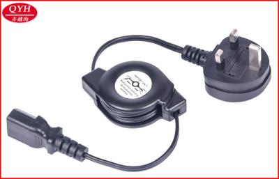 China Multifunctional retractable electrical cord ABS Reel IEC Cable 50*24 mm for sale