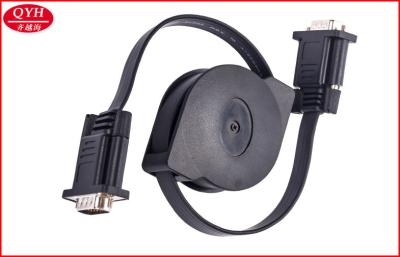 China VGA 15 Pin To VGA 15 Pin Retractable Ethernet Cable Computer ABS Reel 1m for sale