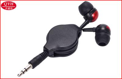 China Red Two Way Retractable Cable Earplug for samsung s3 s4 , ipad mini for sale