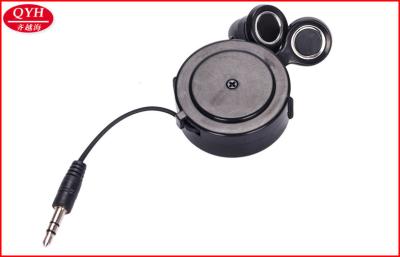 China Gray In Ear Earphone Retractable Earbuds 80CM black earplug for sale