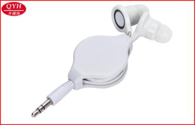 China 3.5mm Jack Retractable Earbuds Two Way Earplug Reel 100cm for tablet pc for sale