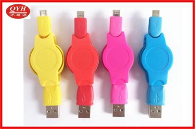 China Handy einziehbares Mikro-USB-Kabel buntes Usb2.0, hohe Geschwindigkeit zu verkaufen