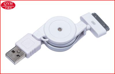 China USB Charging Retractable Sync Cable iPhone iPad 30pin cord reel 0.8m for sale