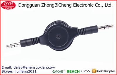 China Custom Retractable Audio Cable 3.5MM Male To Male Plug Jack for sale