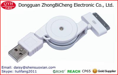 China Retractable USB 2.0 To 30Pin Super Speed Data Sync Cable for sale