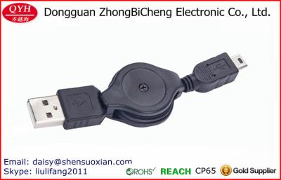 China Schwarzer doppelter Weisen-Erweiterungs-Standard 5 Pin Miniusb-Kabel zu verkaufen