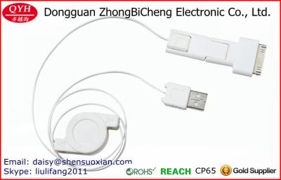 China Flexiable 3 in 1 Retractable Standard 2.0 Usb Mobile Phone Multi Cable for sale