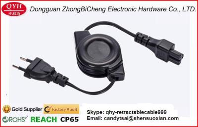 China 110V AC Power Cord Two Way Retractable Cable Reels 1.1 Meter for sale