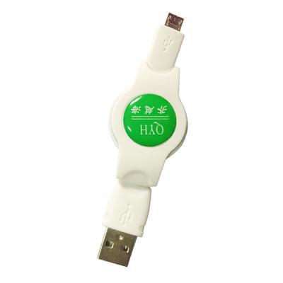 China QYH Brand Length 80CM Small micro to USB2.0 retractable cable reel for sale