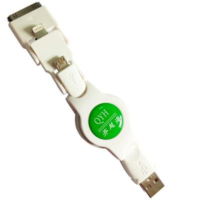 China Micro cabo retrátil de transferência de dados do syne de USB para o telefone móvel 6 que carrega à venda