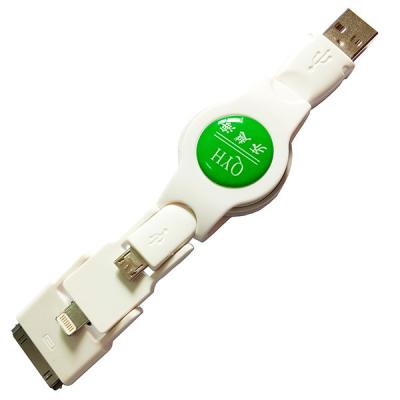 China QYH brand factory sale 8pin MICRO 30pin OEM usb data and charging Retractable cable for mobile phone for sale