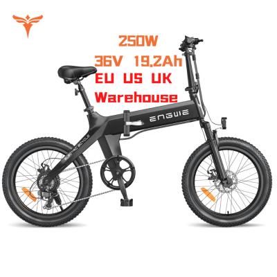 China 36V 19.2Ah 250W EU USA UK Dropshipping Engwe C20 alloy pro 20 inch ebike 36V 19.2Ah 250W city bicycle aluminum folding electric bike for sale