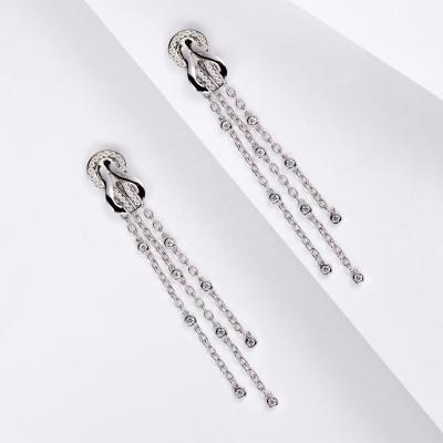 China CLASSIC Long Metal Chain Full Fringe Earrings for sale