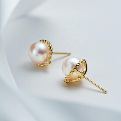 China Vintage 18k gold plated round earrings for woman for sale