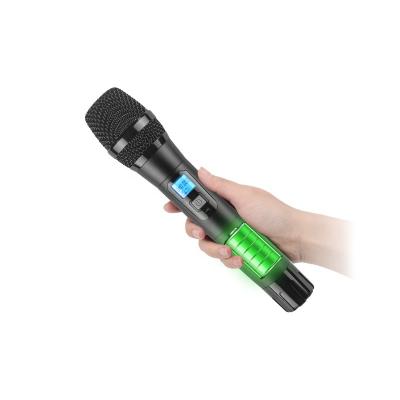 China Professional Wireless Stage Performance Microphones Karaoke Family UHF 2 Channel Interview Microphone Wireless Microphone System for sale