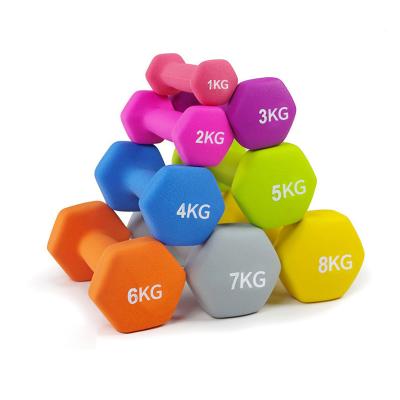 China Home Use Rubber Coated Dumbbell Logo Women Hex Dumbbell Weightlifting Gym Equipment Custom Cast Iron for sale