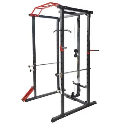 China Universal easy to set up at home multifunctional squat rack with accessories for strength training for sale