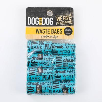 China Viable Colourfull Pet Waste Bag Poop Bags Plastic Pet Cleaning And Grooming Products For Small Animals 15pcs Per Roll 22*32cm 0.01mm for sale