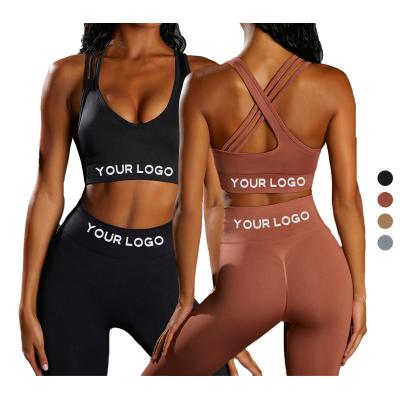 China The latest breathable printed yoga 2022 summer fitness workout butt sets crack! crack! fade sports bra and legg plus size seamless gym women yoga set for sale