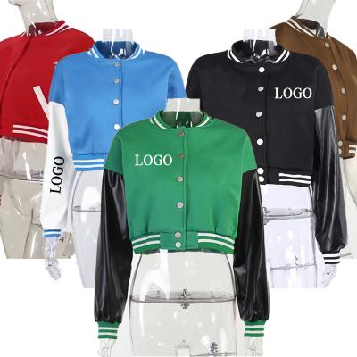 China Outdoor Windproof Varsity Outfits Custom Jackets Womens Chic Mens Work Coated Buttons Bomber Red Womens Varsity Jacket Blazer Long Sleeve for sale