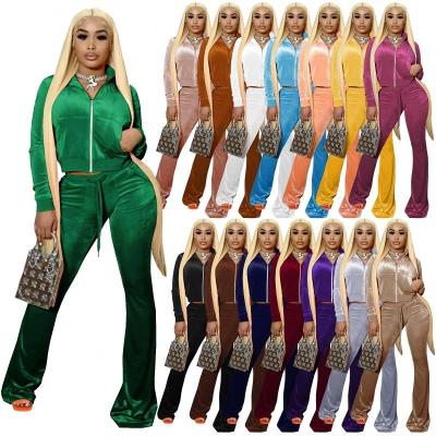 China Breathable Apparel Women Embroidery Sweat Suit Running Sweatsuits For Women 2021 for sale