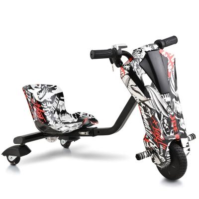 China Innovative Front Alloy Rear PU Outdoor Riding Sports Smart Electric 3 Wheel Drift Tricycle Motorized For Kids Age 6+ for sale