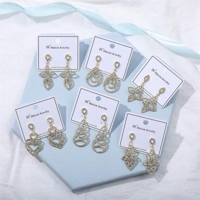 China Large new creative earrings sell fashion custom earrings love Korean wholesale stars Diamond Earrings for sale