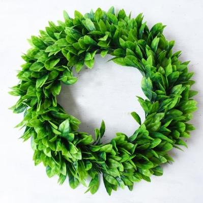 China PE Factory Wholesale Wedding Christmas Home Decoration Emerald Grass Garland Plastic Artificial Braid Plastic Artificial Garland for sale