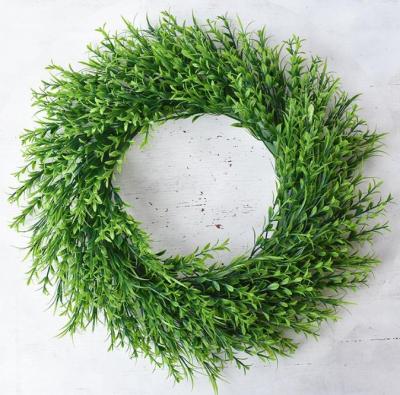 China Factory direct sales PE boxwood garland artificial artificial wedding decor garland wreath for sale