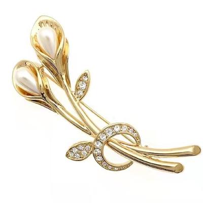 China Korean high-grade ALLOY pearl brooch femininity flexible atmosphere personalized suit accessoriesbrooch pearl brooches for sale