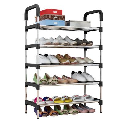 China Multi-layered minimalist simple household shoe set steel pipe thickening shoe organization storage rack for sale