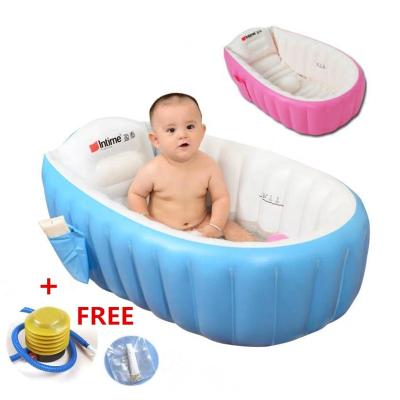 China Amazon Hot Sells Inflatable Baby Tubs Movable Folding Children's Pool Eco-friendly Baby Bath for sale