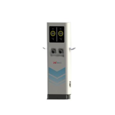 China Home or commercial use DUAL IEC 62196-2 TYPE - 2 CONNECTOR OR SOCKETS AC EV CHARGING STATION 14KW 22KW 44KW 1PHASE 3 PHASE for sale