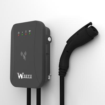 China WEEYU AC wallbox ev charger 7kw ev charger home charging wallbox housing ev charger for sale