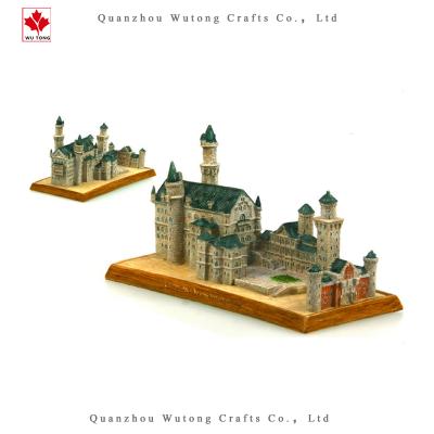 China Europe Castle Ornaments Resin Building Model Resin Crafts 3D Model Souvenir Building for sale