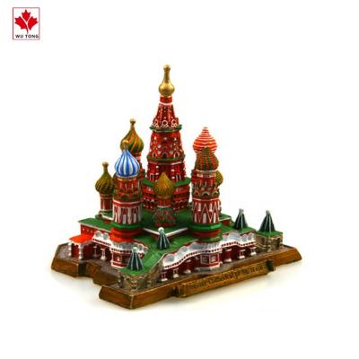 China Building Church 3D Model Resin Souvenirs Europe Church Model Figures Resin Model for sale