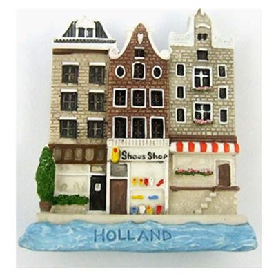 China Art Paint Design Amsterdam Shoe Store Holland Fridge Magnet High Quality Resin 3d Artificial Fridge Magnet for sale