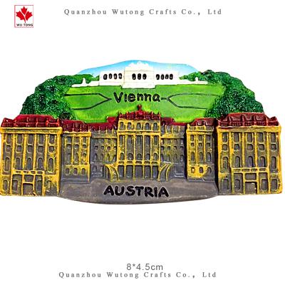 China Europe Resin Opens Heart Shape Vienna Landscape Fridge Magnets For Austria Tourist Souvenirs for sale