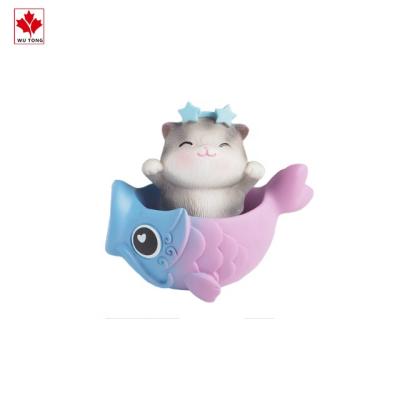 China Cat Figurine Eco-friendly Material Hot Creative Flip Resin Car Main Decoration for sale