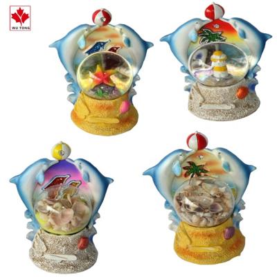 China Dolphin Europe Souvenirs Toys Ball Globes Resin Ocean Animal Globes for sale