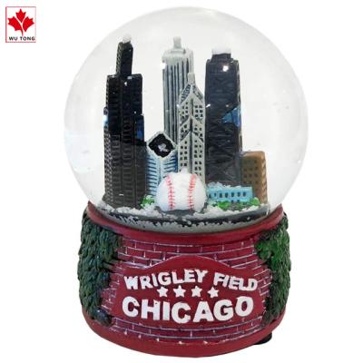 China Custom Europe Chicago Wrigley Field Snow Globe for sale