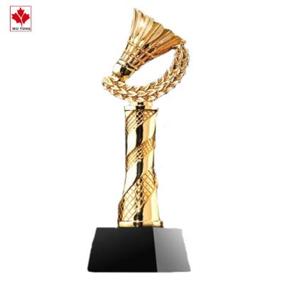 China Promotional Europe Customer Souvenir Resin Badminton Trophy for sale