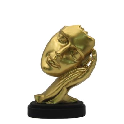 China Europe Resin Desktop Ornament Head Figure Sculpture Statue for sale