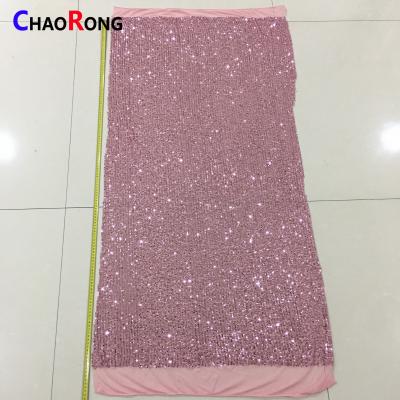 China CRF0748 Factory Sequin Sequin Fabric Eco - Friendly Sequin Rose Gold Fabric for sale