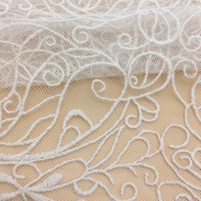 China CRF14816 Malaysia Lace Embroidery Mesh High Quality Anti-static Lace Fabric for sale