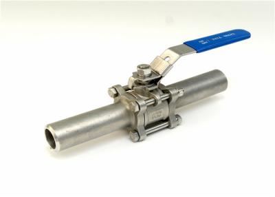 China SS316 / SS304 Long Butt Welded Ball Valve High Pressure 1000WOG for sale